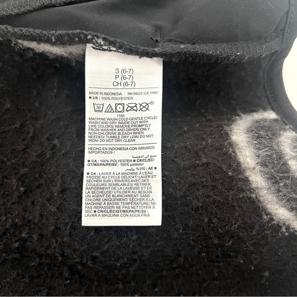 Old Navy Small (6-7) Cozy Sherpa Fleece Smiley Face All Over Print Zip Jacket - Picture 6 of 8